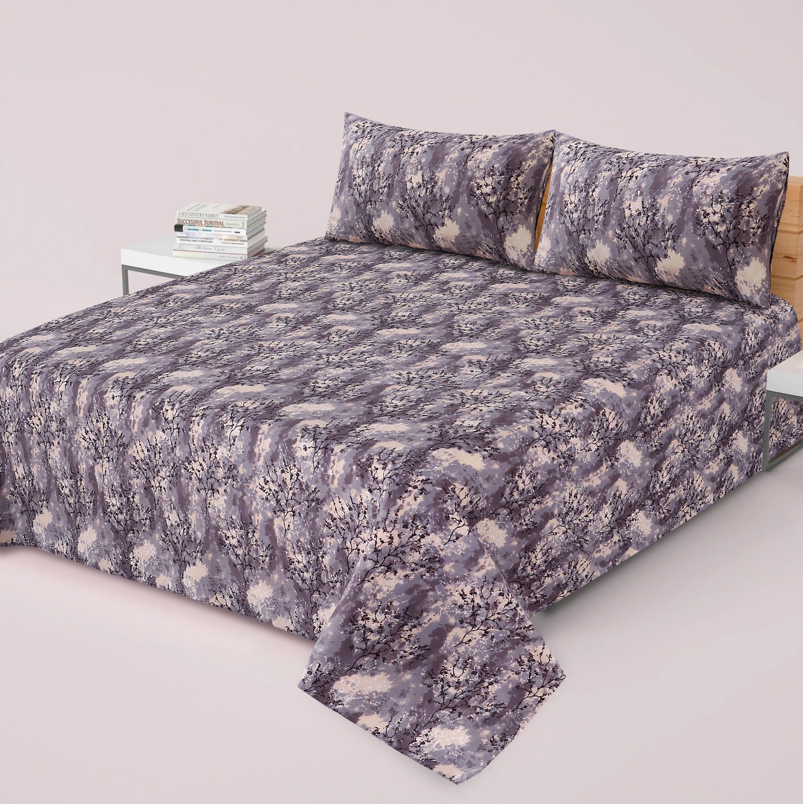 Premium Printed Cotton Bedsheet -H72