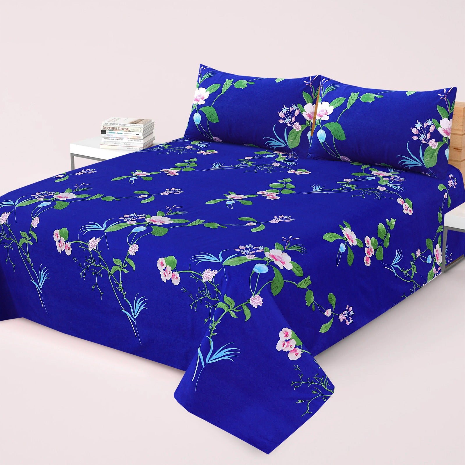 Premium Printed Cotton Bedsheet -H74
