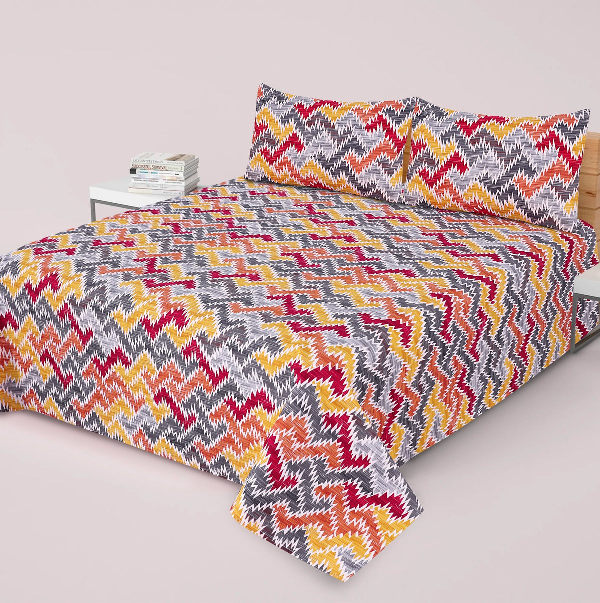 Premium Printed Cotton Bedsheet -H76