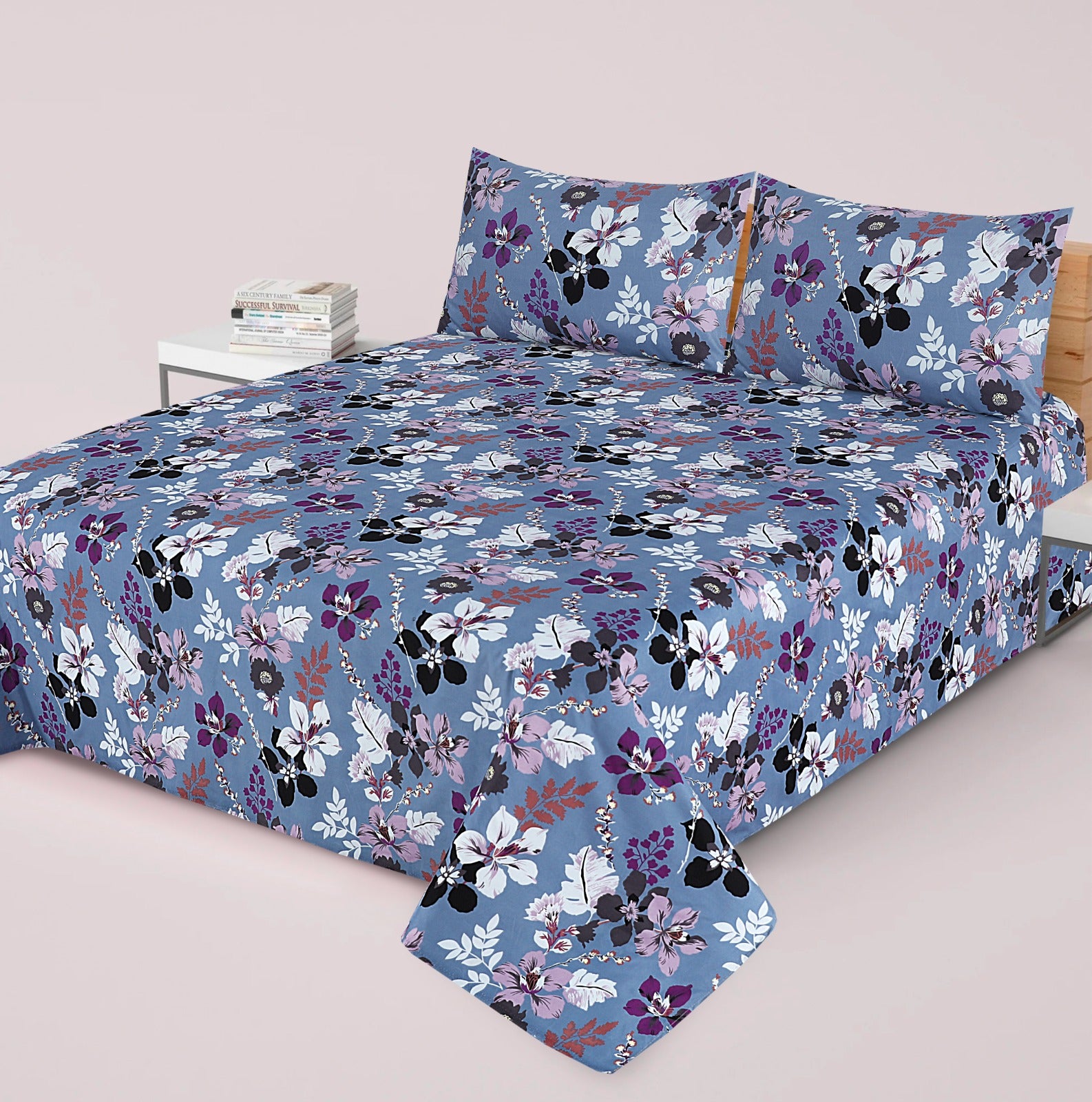 Premium Printed Cotton Bedsheet -H84