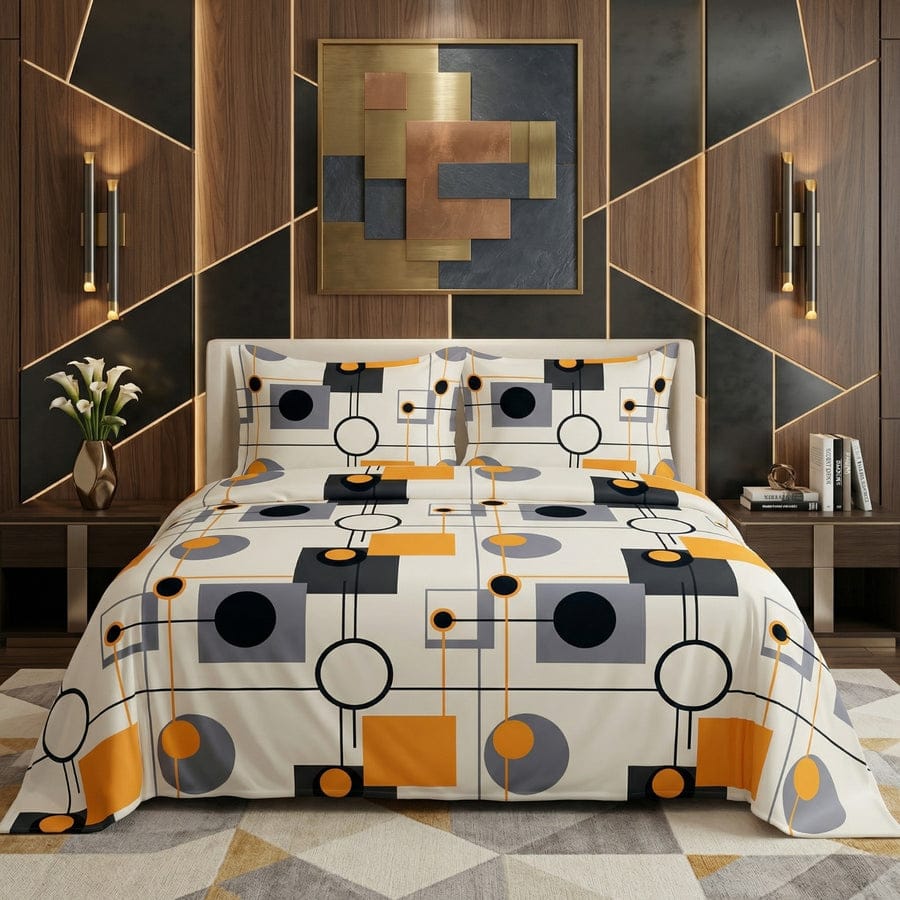 Premium Printed Cotton Bedsheet -H35