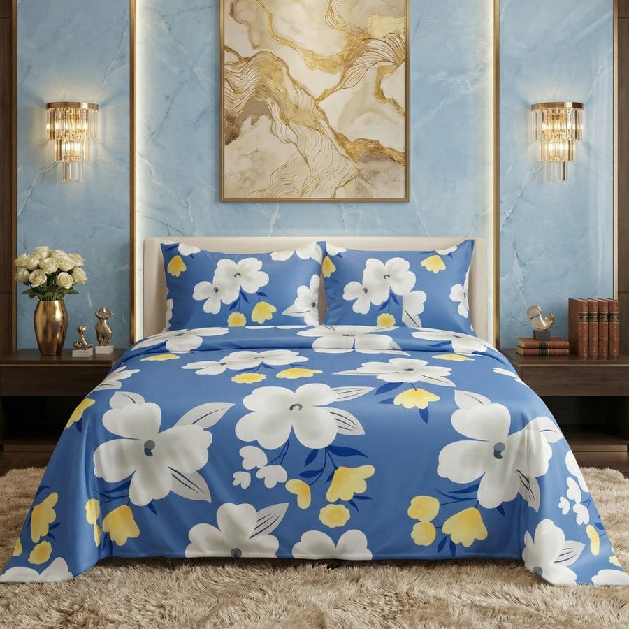 Premium Printed Cotton Bedsheet -H32
