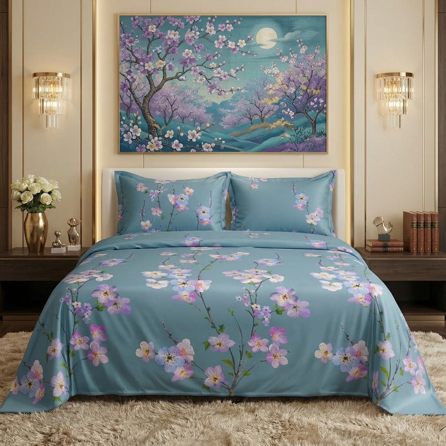 Premium Printed Cotton Bedsheet -H36