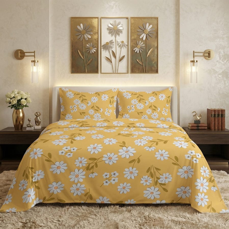 Premium Printed Cotton Bedsheet -H40