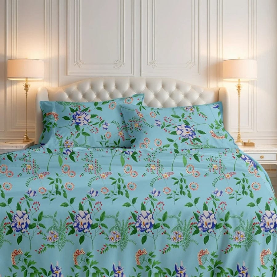 Premium Printed Cotton Bedsheet -H56
