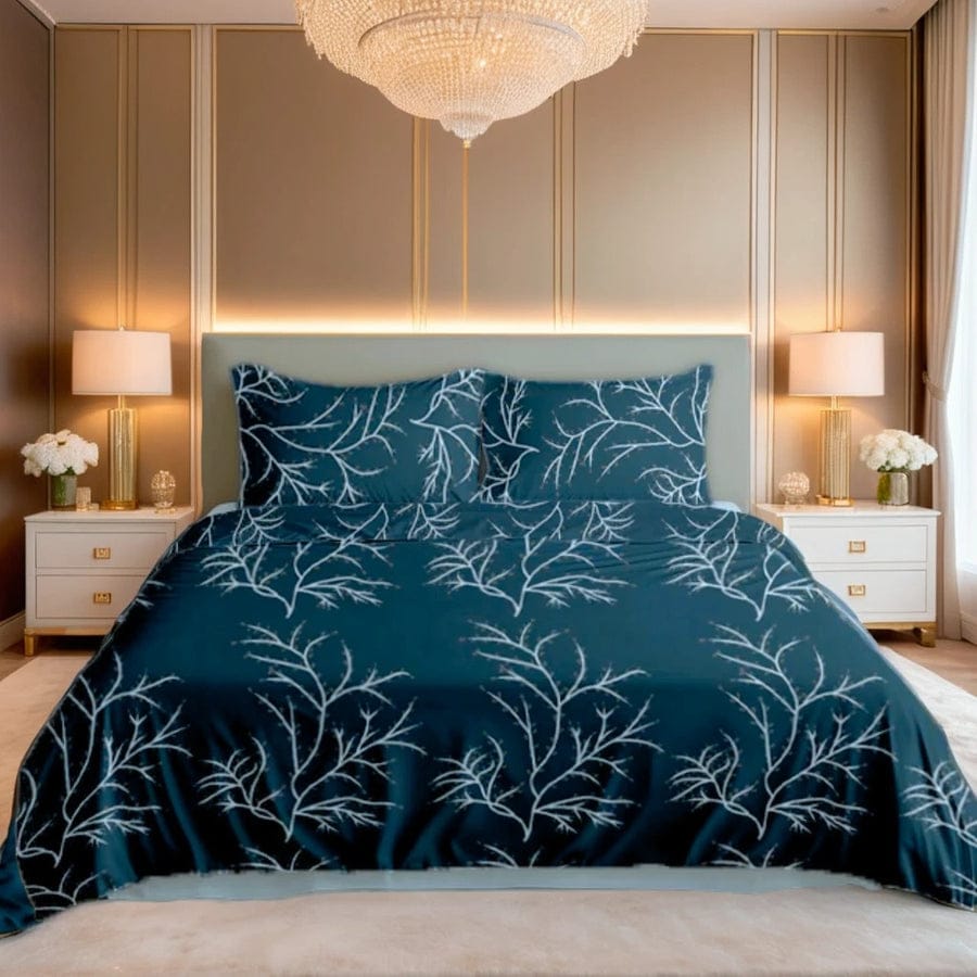 Premium Printed Cotton Bedsheet -H57