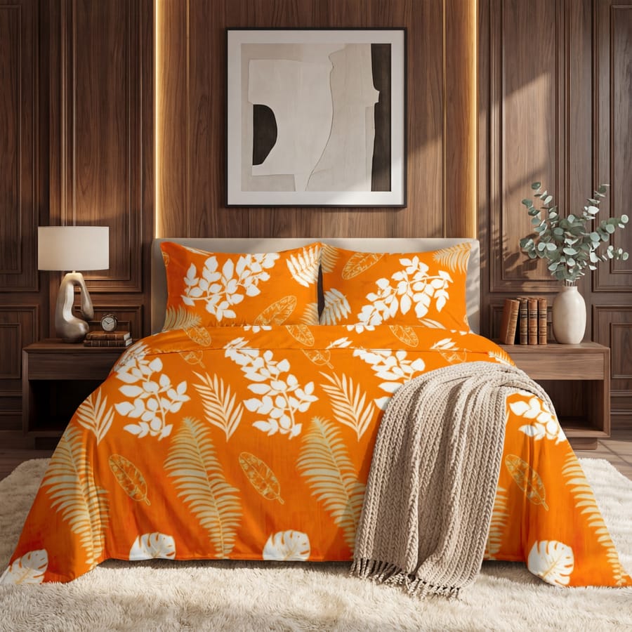 Premium Printed Cotton Bedsheet -H120