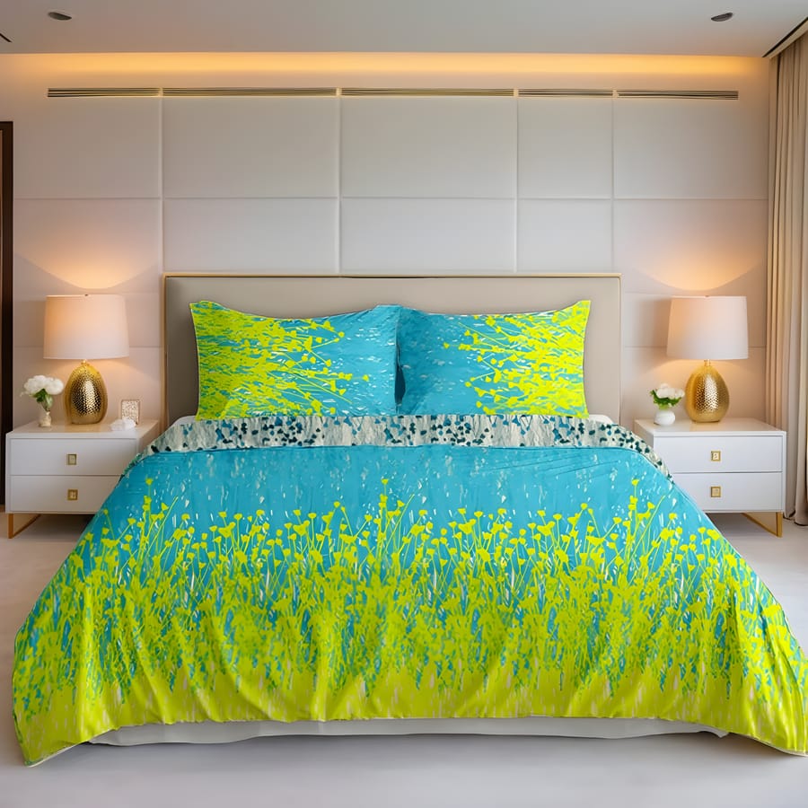 Premium Printed Cotton Bedsheet -H109
