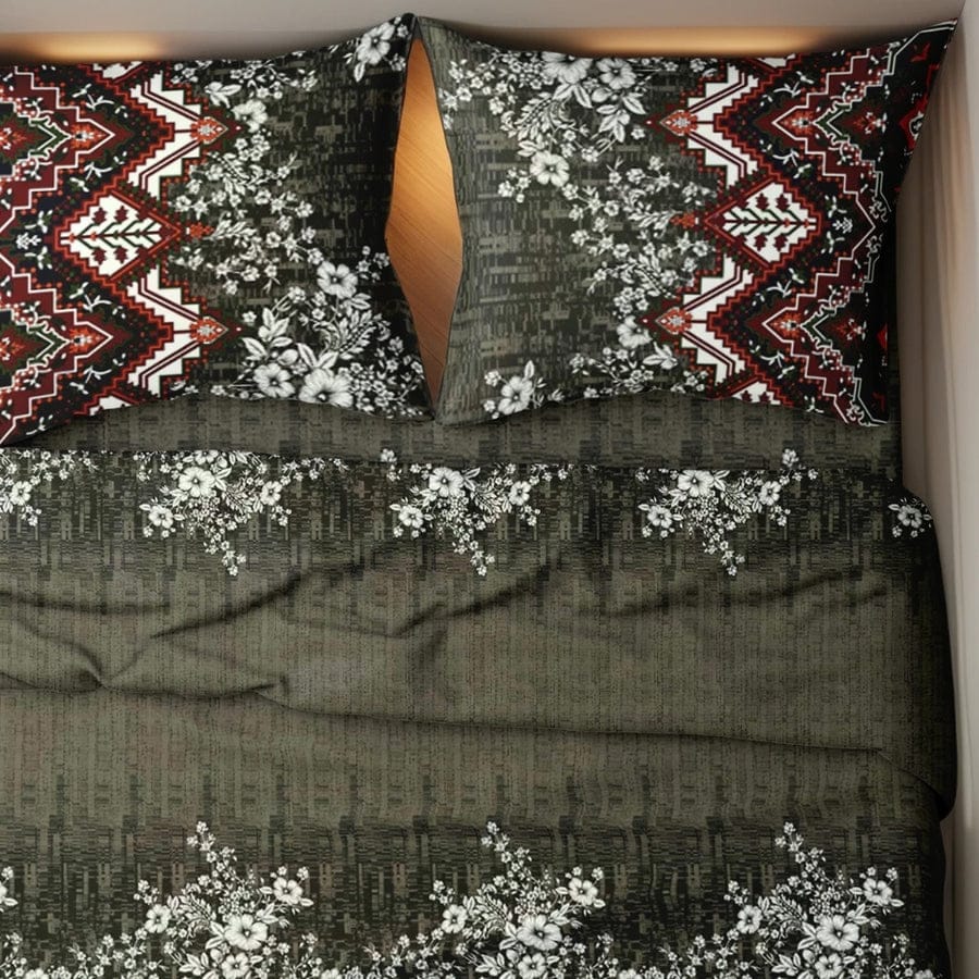 Premium Printed Cotton Bedsheet -H107
