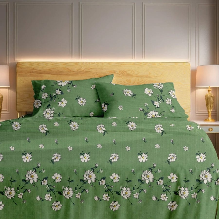 Premium Printed Cotton Bedsheet -H105