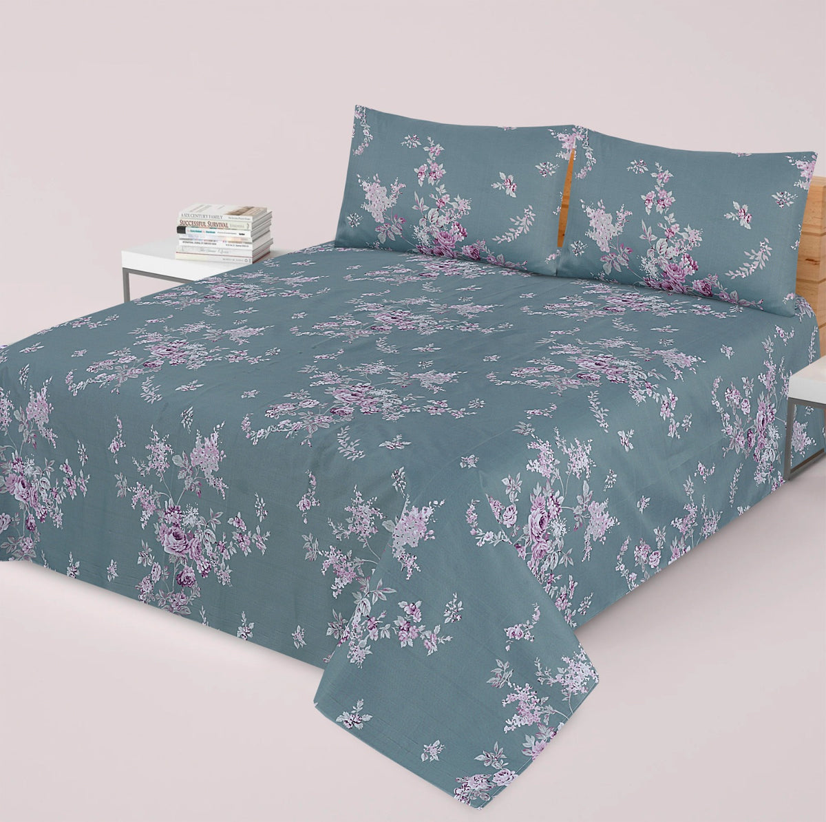 Premium Printed Cotton Bedsheet -H100