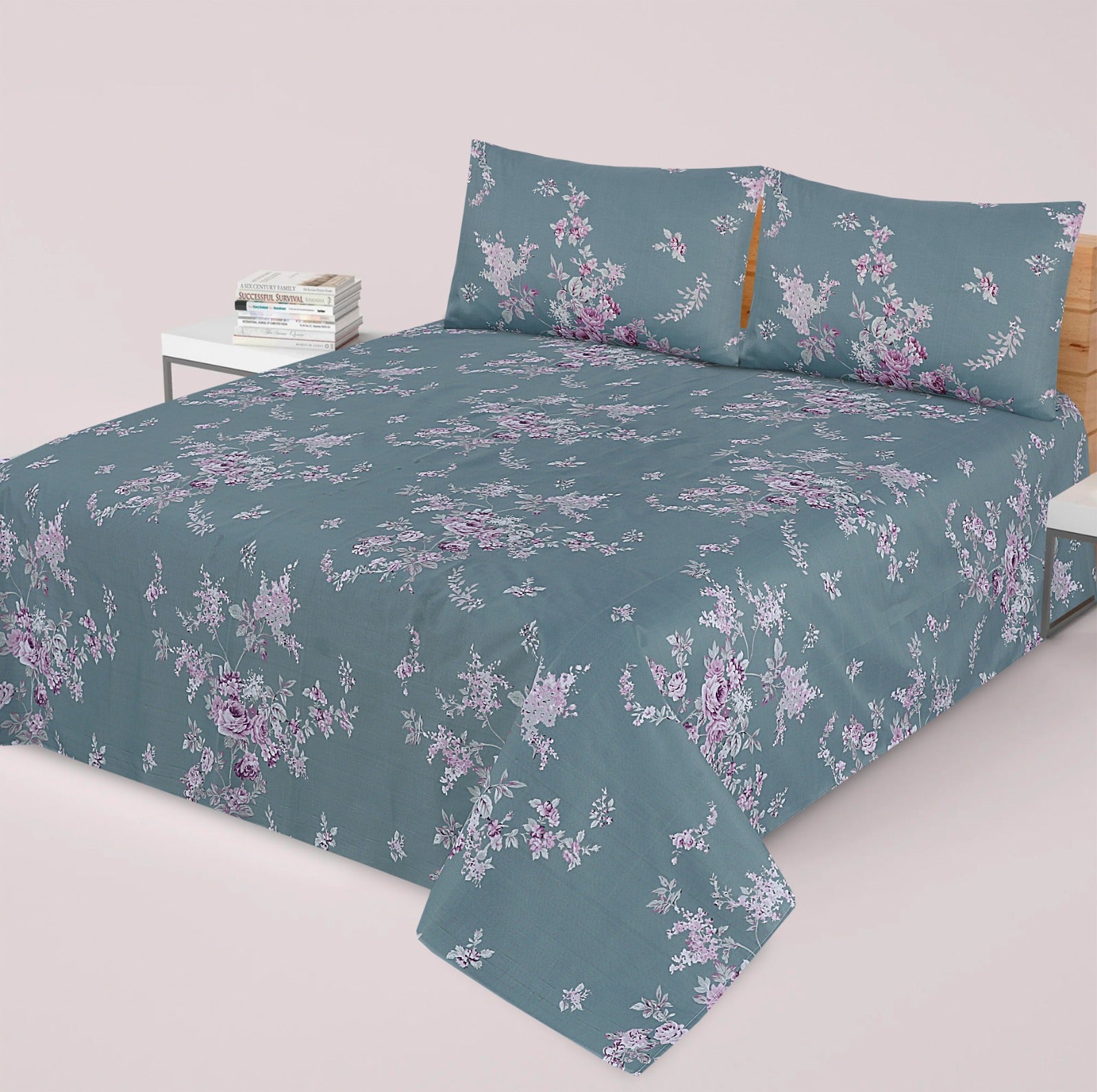Premium Printed Cotton Bedsheet -H100
