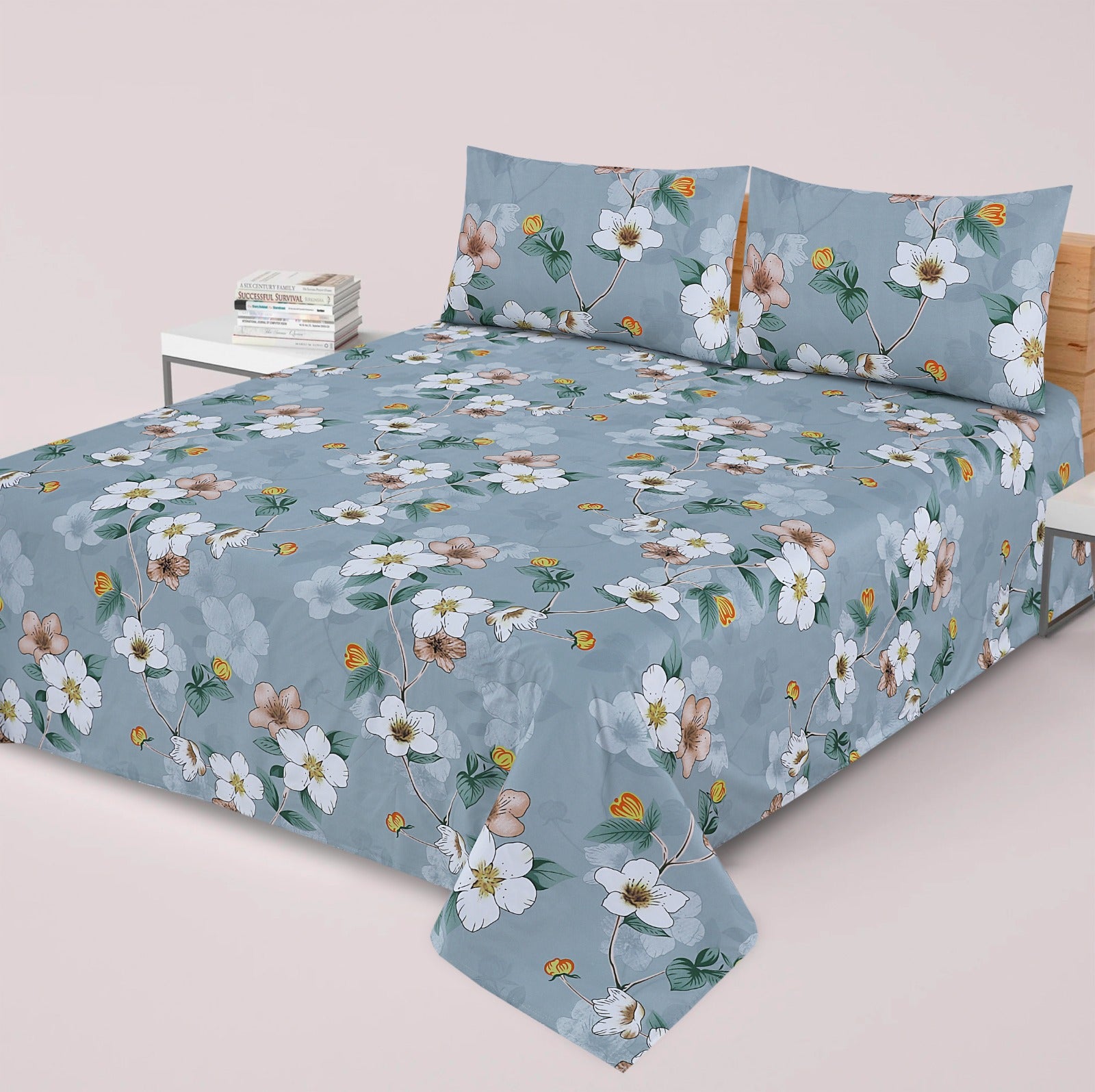 Premium Printed Cotton Bedsheet -H98