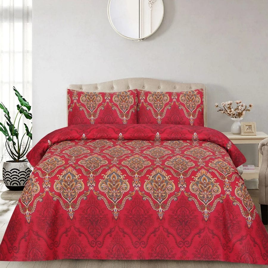 Premium Printed Cotton Bedsheet -H09