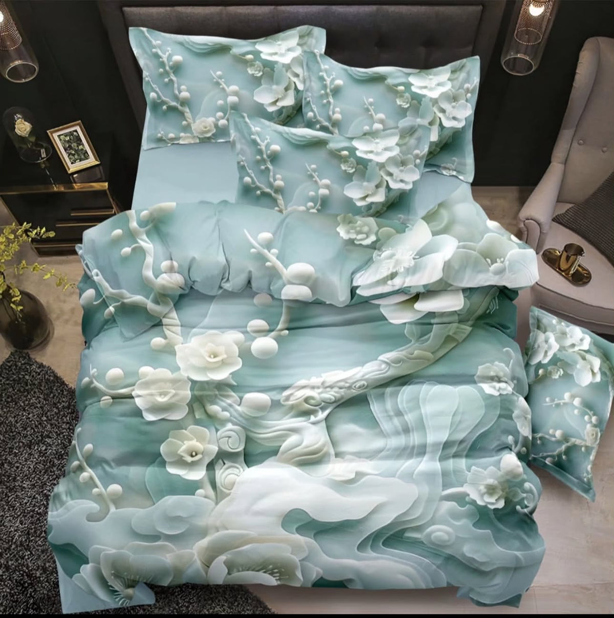 Premium Printed 5D Imported Bedsheet -DH21