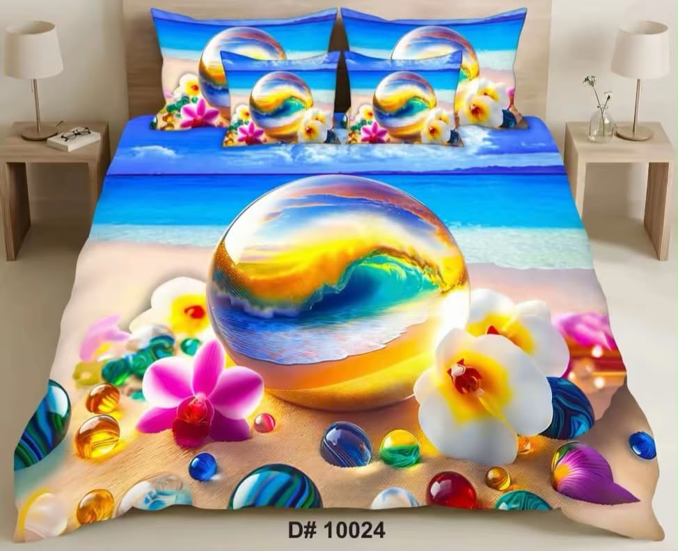 Premium Printed 5D Imported Bedsheet -DH28