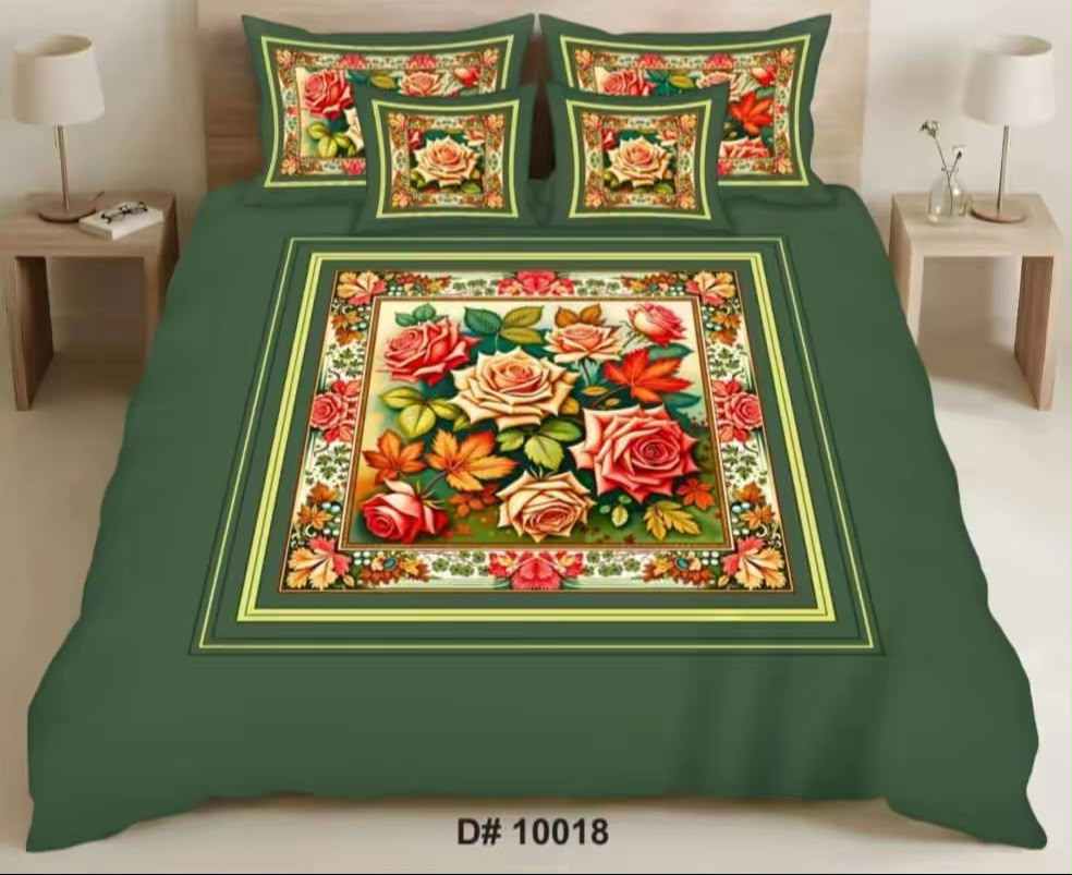 Premium Printed 5D Imported Bedsheet -DH31