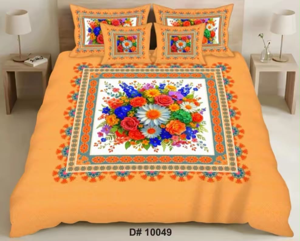 Premium Printed 5D Imported Bedsheet -DH35