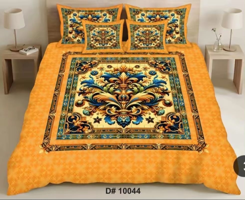 Premium Printed 5D Imported Bedsheet -DH49