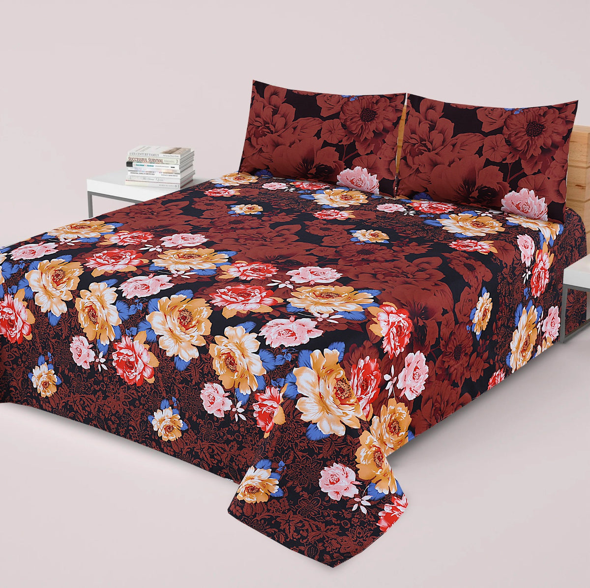 Premium Printed Cotton Bedsheet -H87