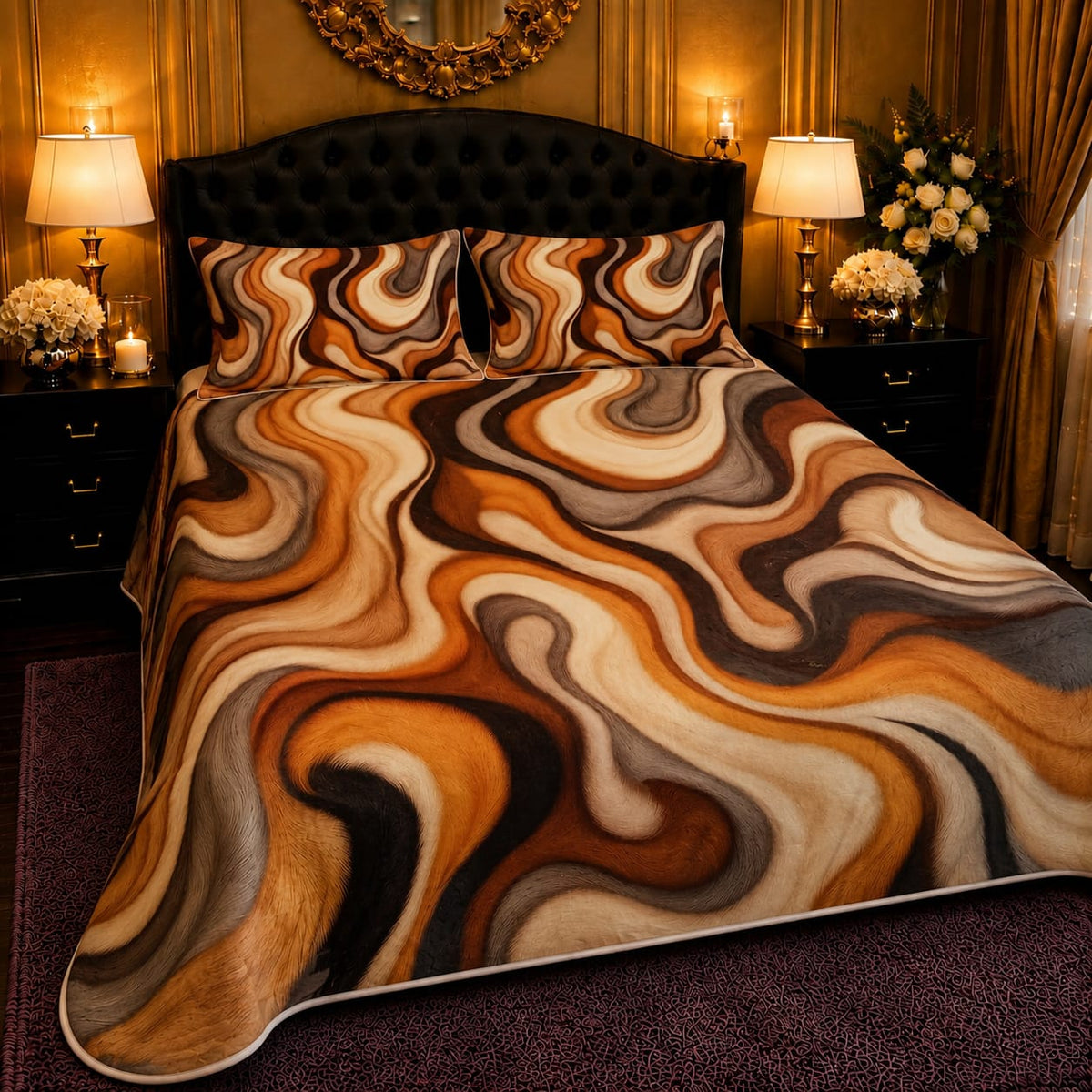 Premium Printed 5D Imported Bedsheet -DH58
