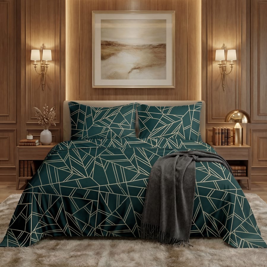 Premium Printed Bed Sheet Set - BM38