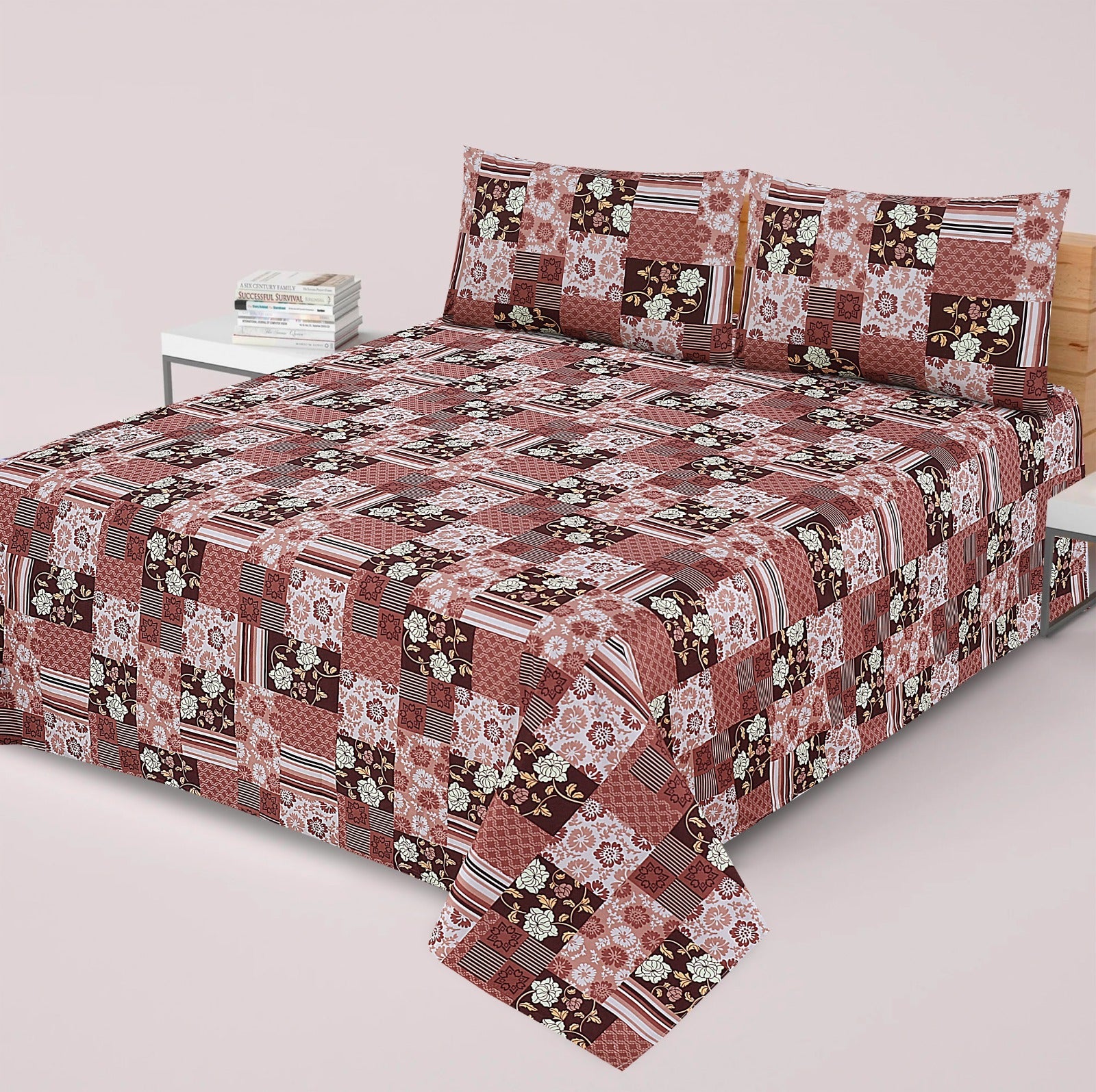 Premium Printed Bed Sheet Set - BM04