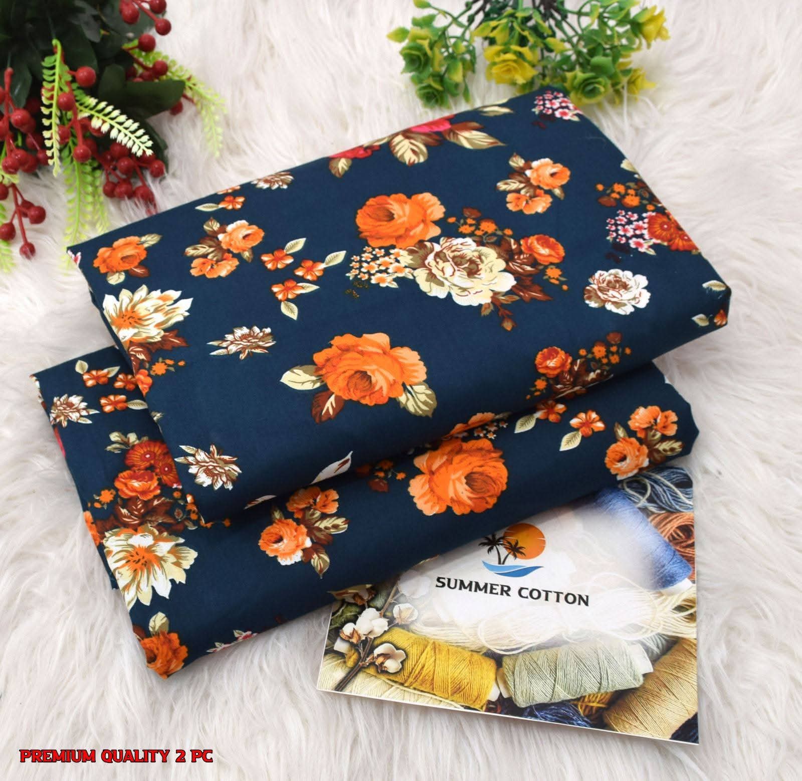 FLORAL PRINTS 2 Pcs Unstitched PF25