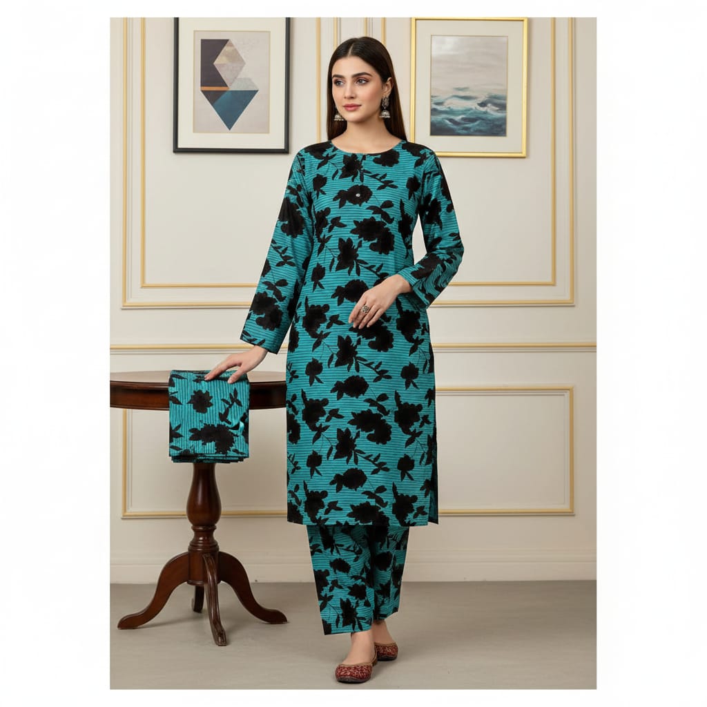 FLORAL PRINTS 2 Pcs Unstitched PF54