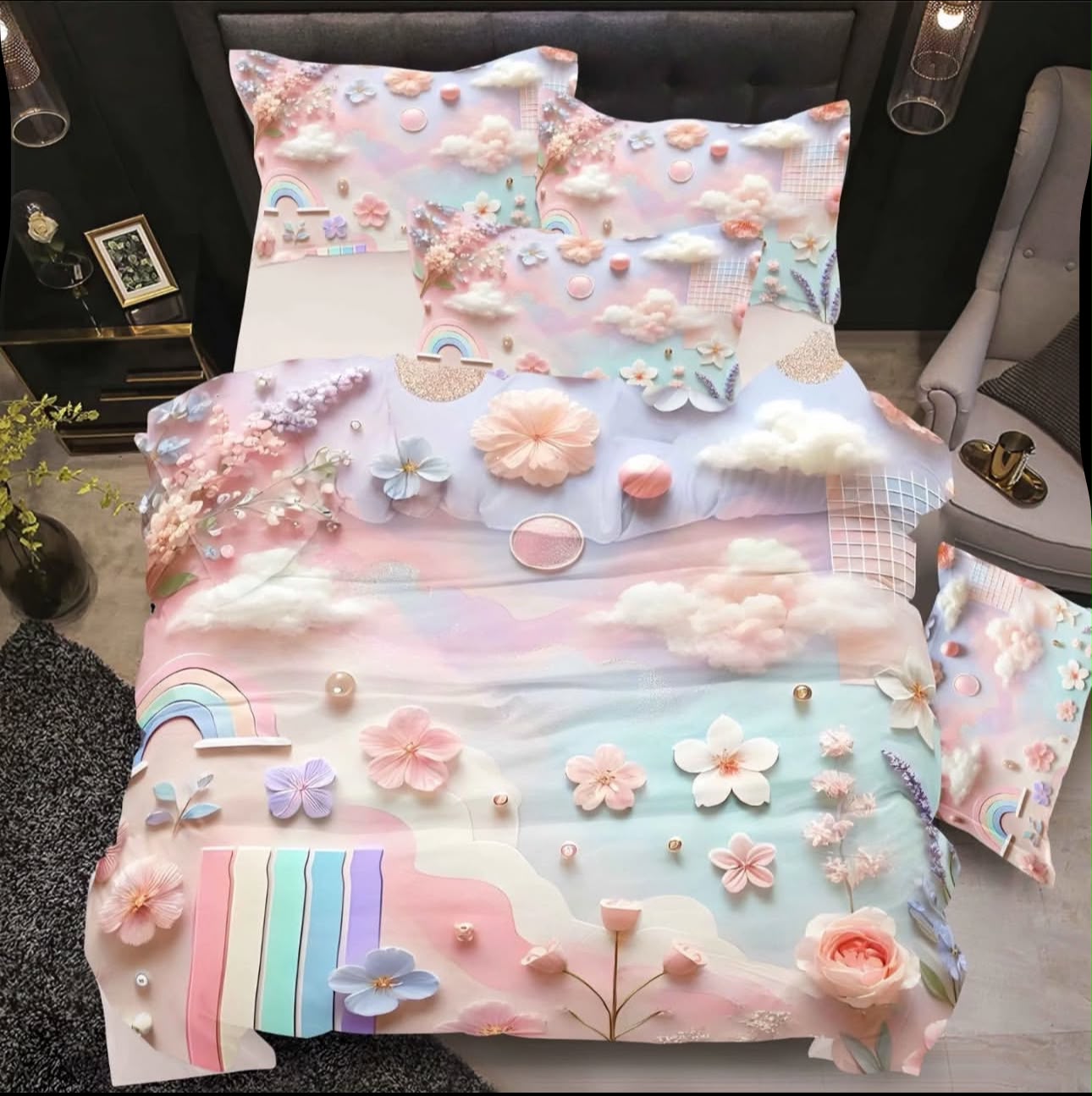 Premium 5D Printed Bedsheet - BM-42