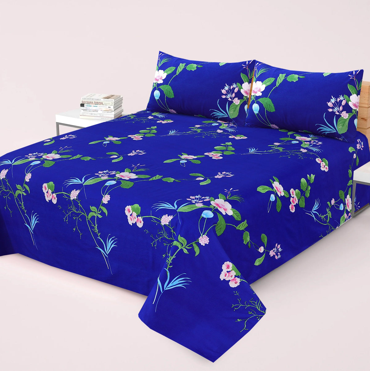 Premium Printed Cotton Bedsheet -H74