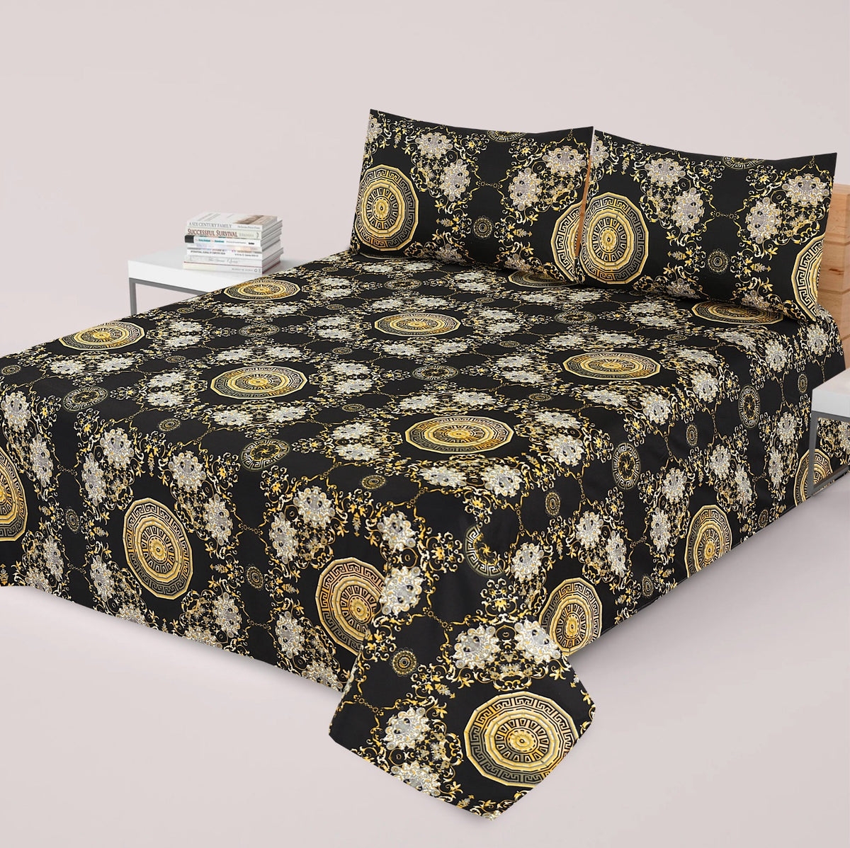 Premium Printed Cotton Bedsheet -H78