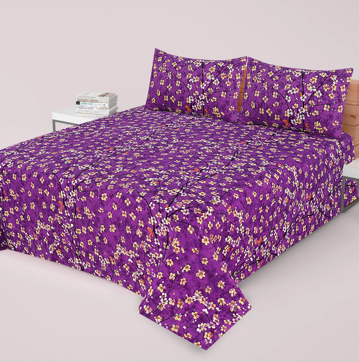 Premium Printed Cotton Bedsheet -H80