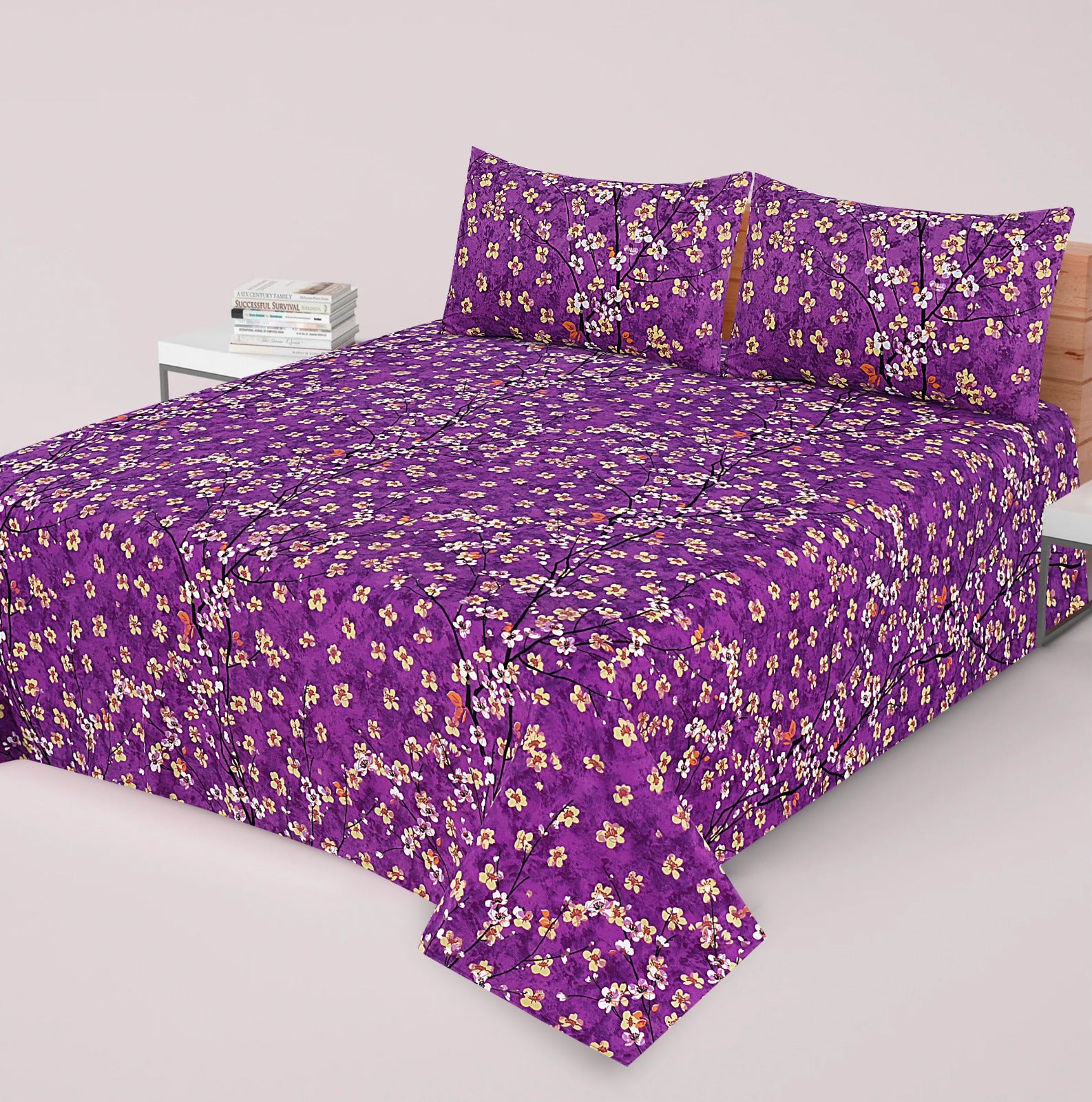 Premium Printed Cotton Bedsheet -H80