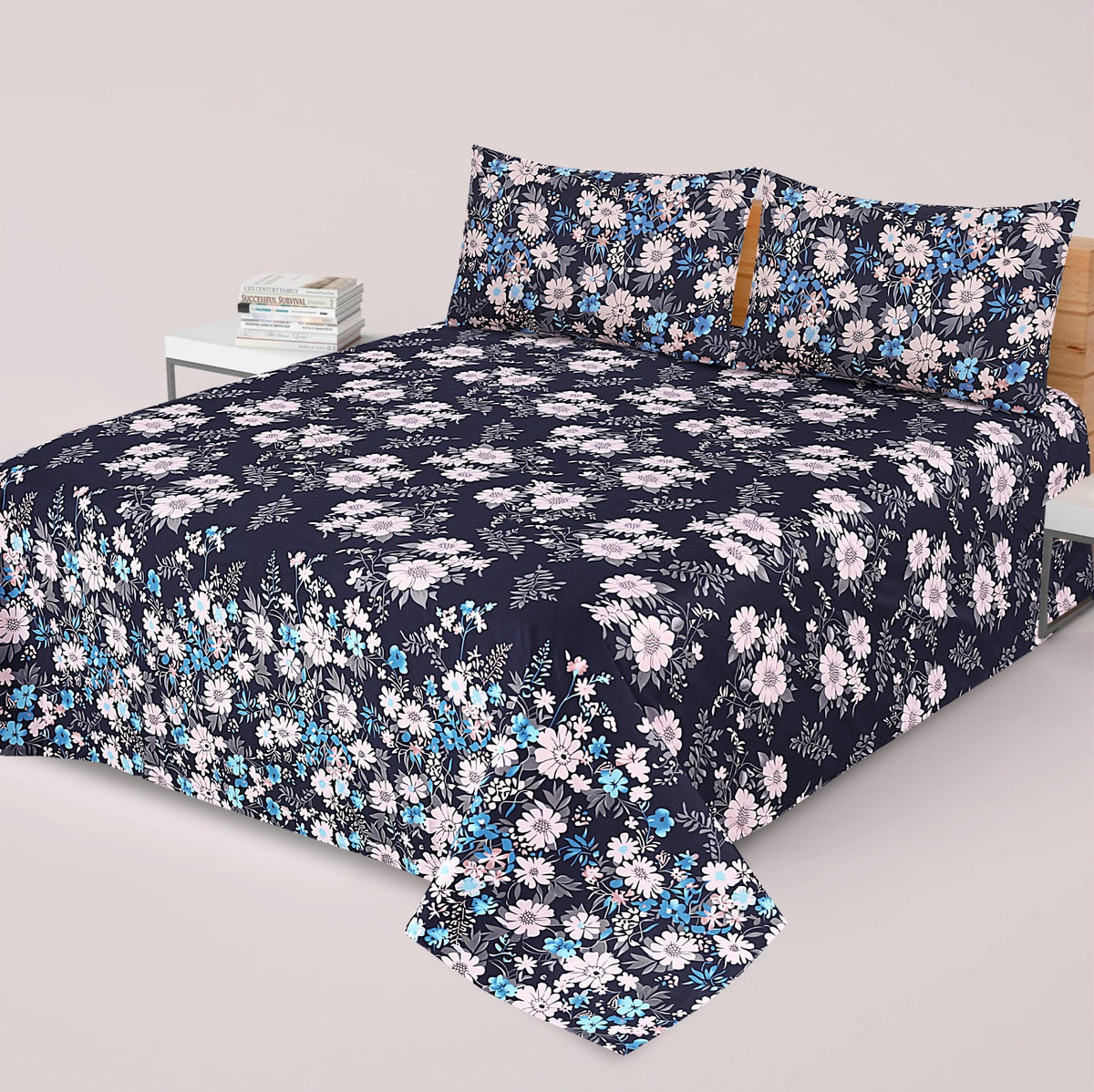 Premium Printed Cotton Bedsheet -H82