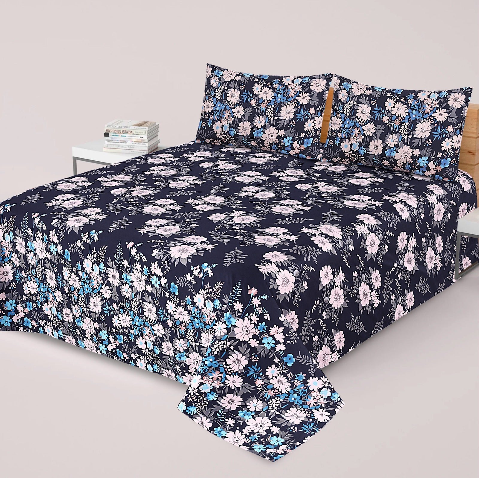 Premium Printed Cotton Bedsheet -H82
