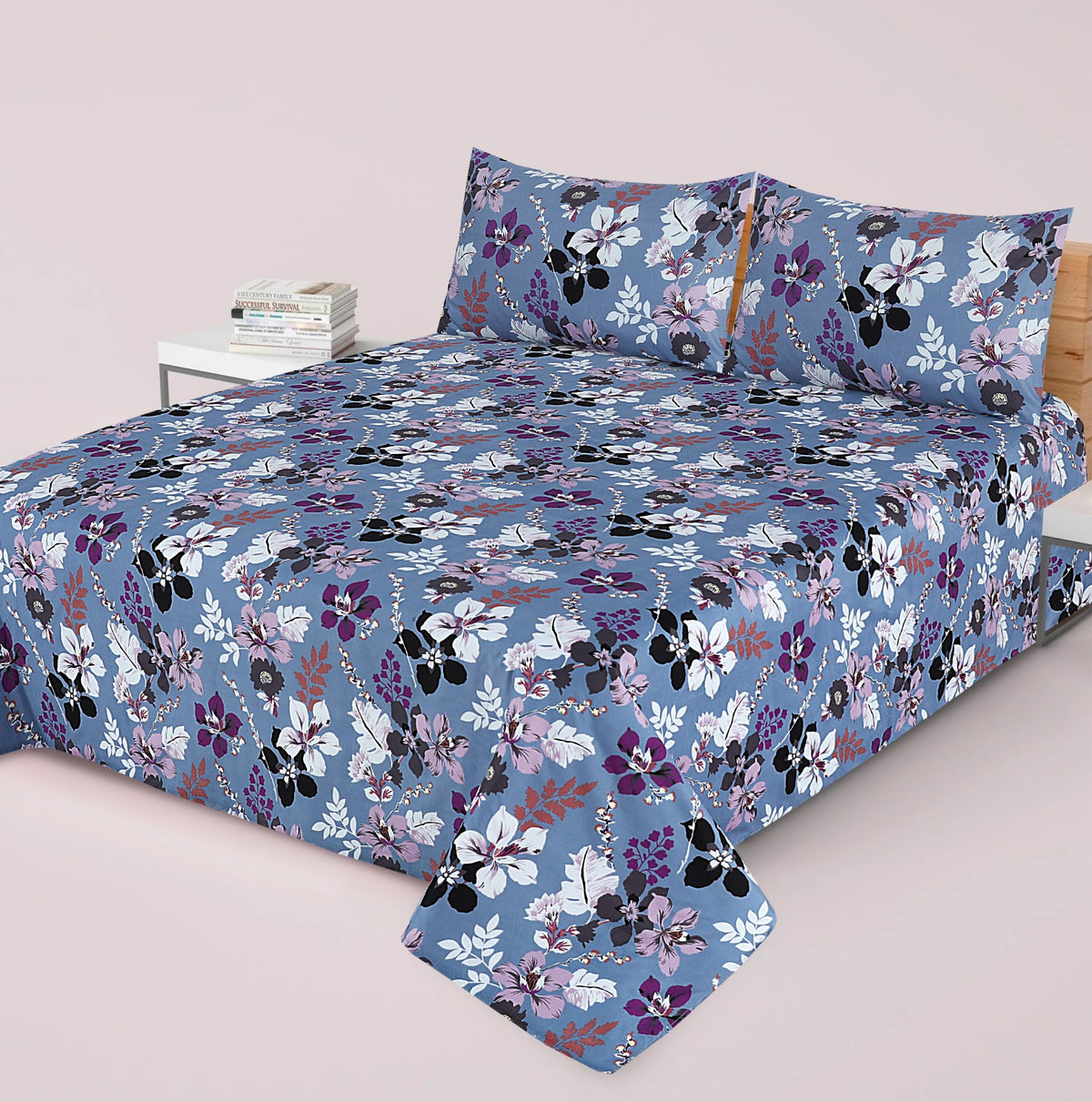 Premium Printed Cotton Bedsheet -H84