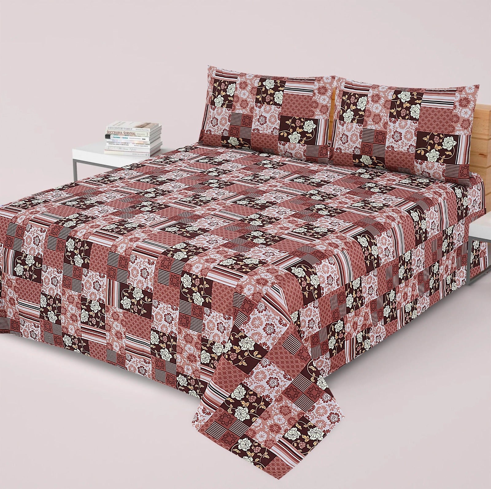 Premium Printed Cotton Bedsheet -H27