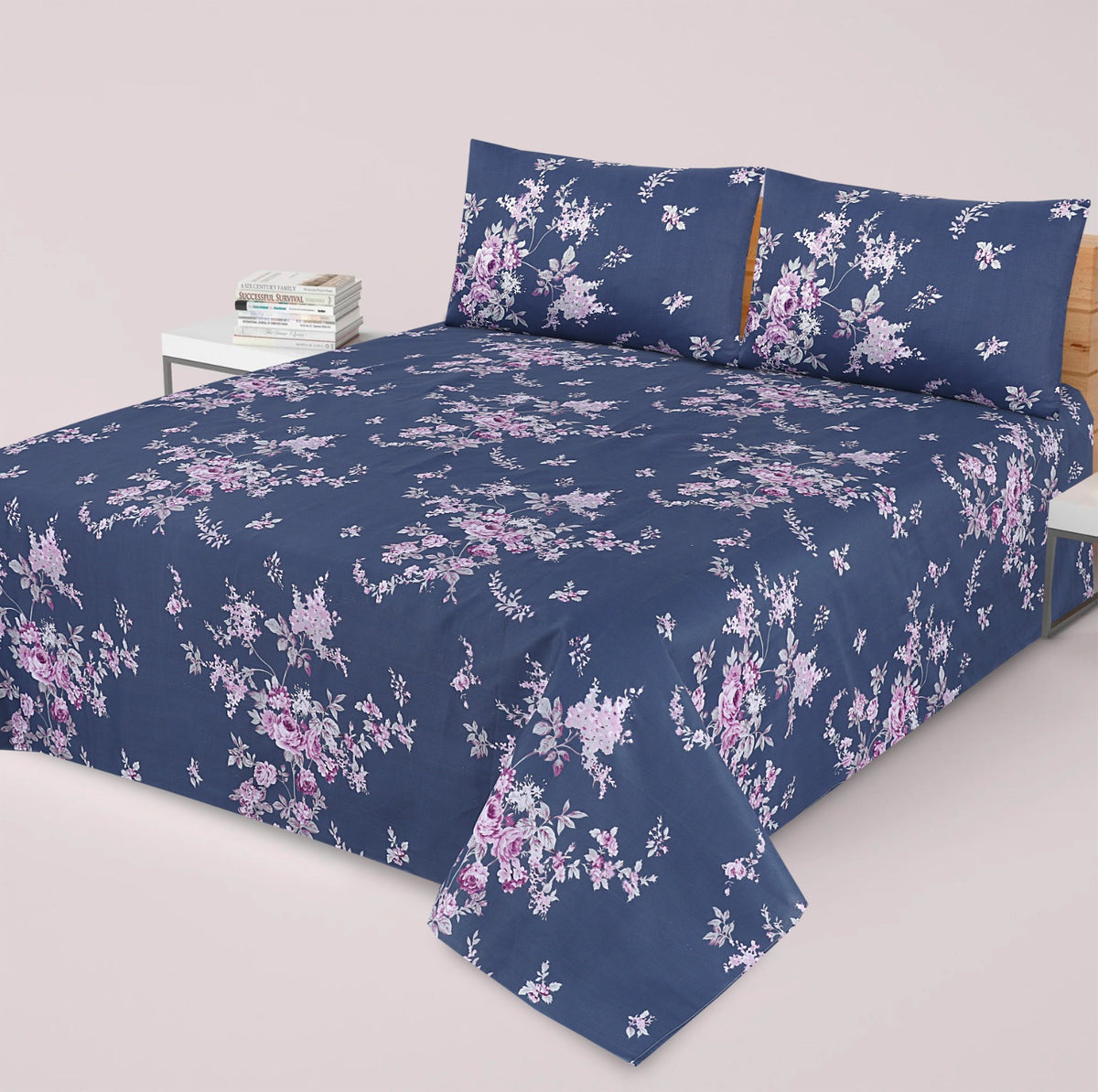 Premium Printed Cotton Bedsheet -H30