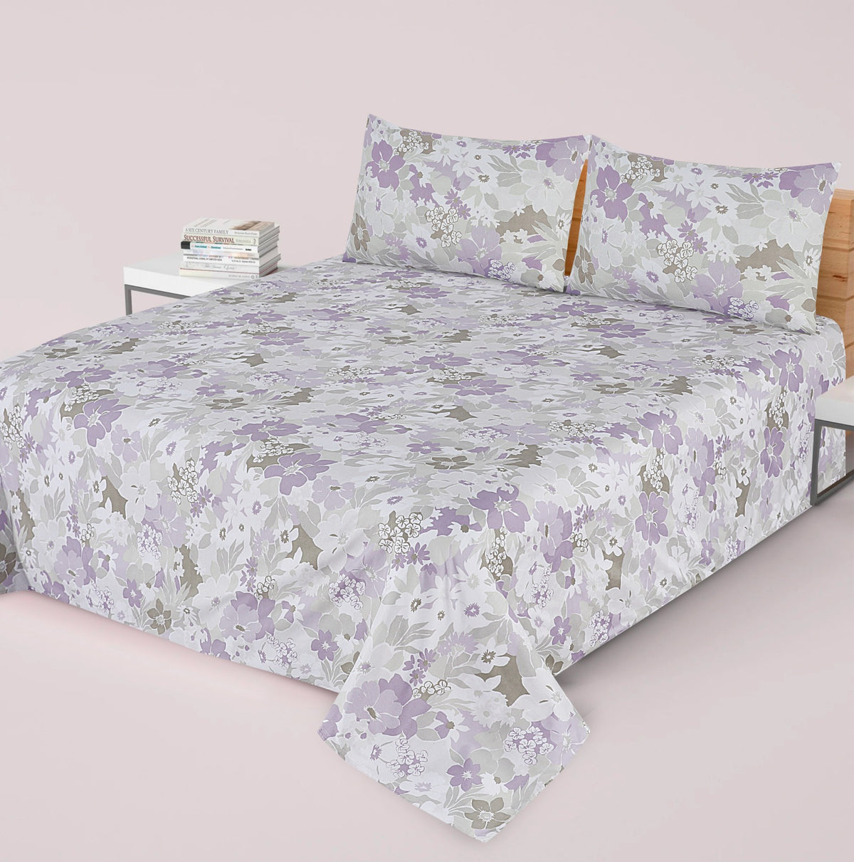 Premium Printed Cotton Bedsheet -H29