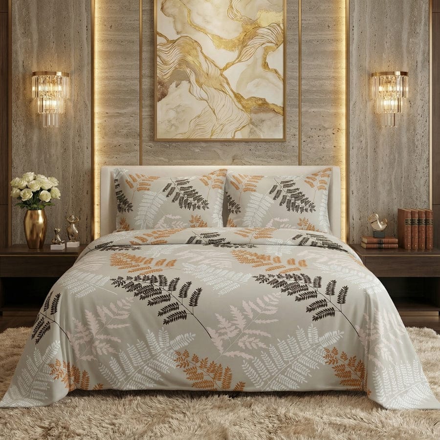 Premium Printed Cotton Bedsheet -H41