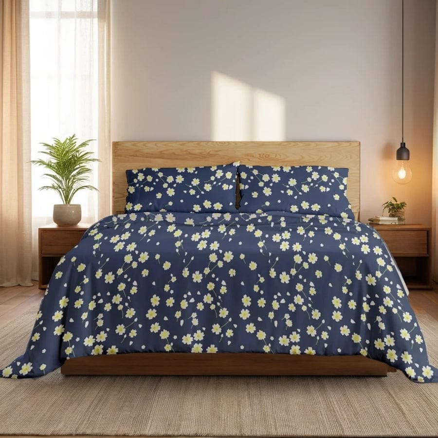 Premium Printed Cotton Bedsheet -H52