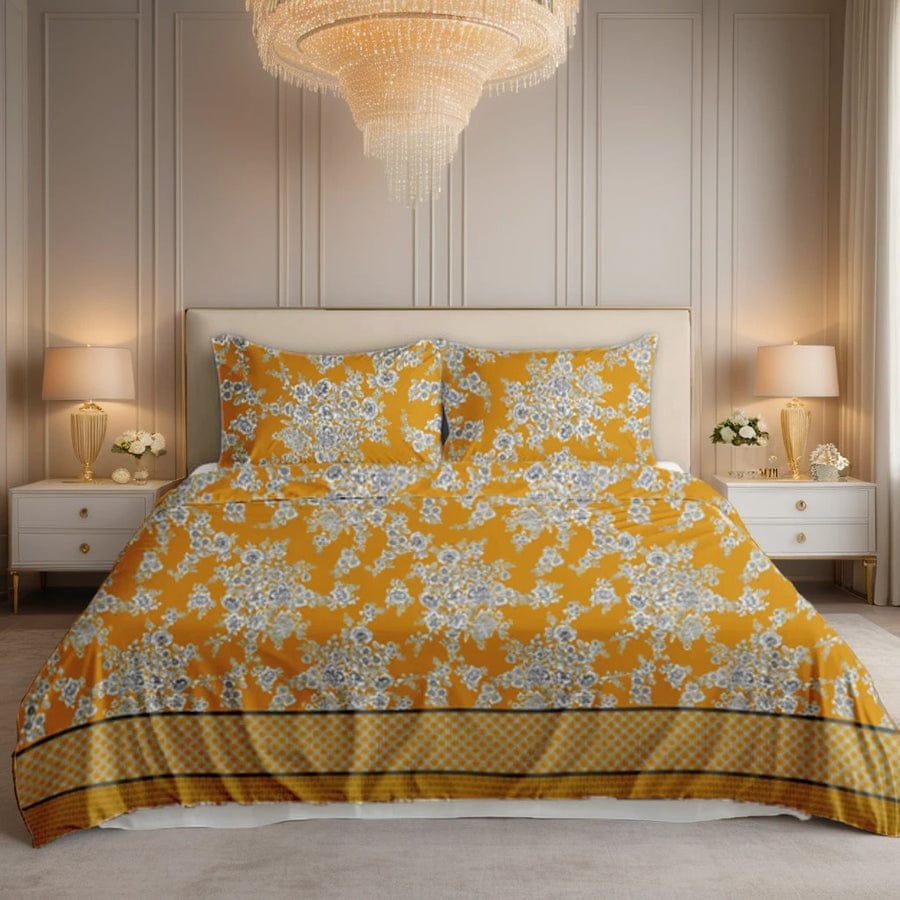 Premium Printed Cotton Bedsheet -H55
