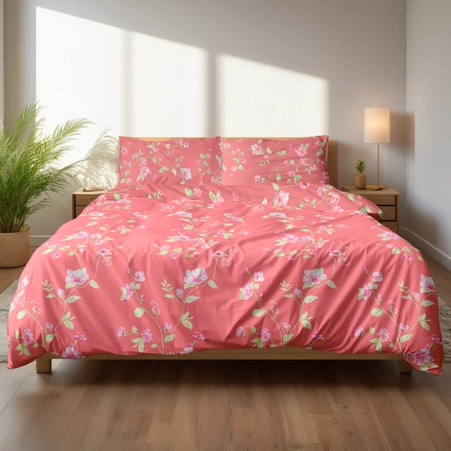 Premium Printed Cotton Bedsheet -H61