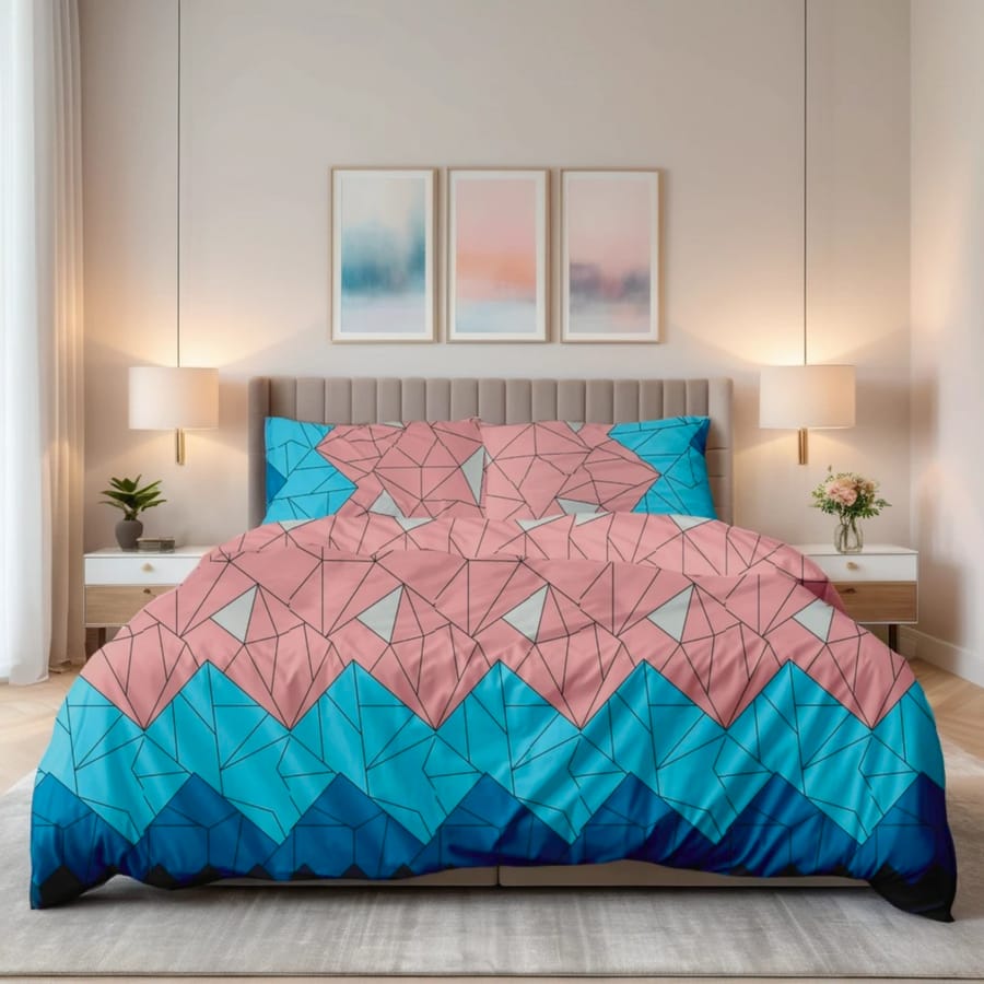 Premium Printed Cotton Bedsheet -H68