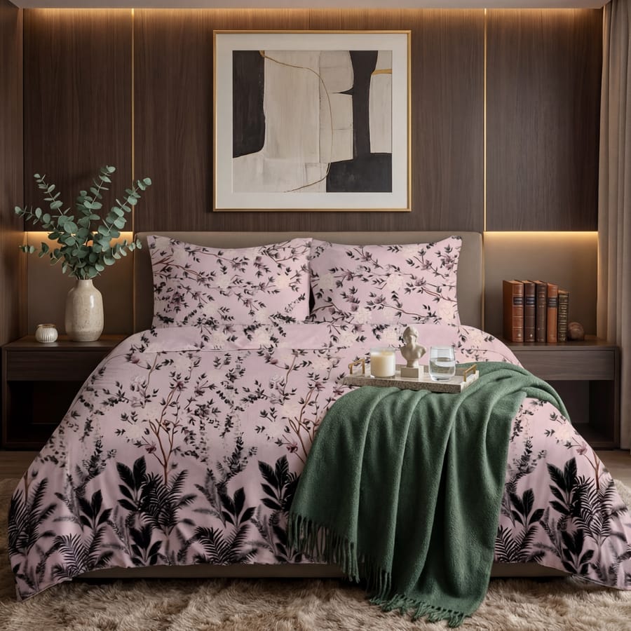 Premium Printed Cotton Bedsheet -H121