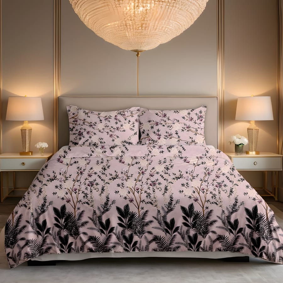 Premium Printed Cotton Bedsheet -H121