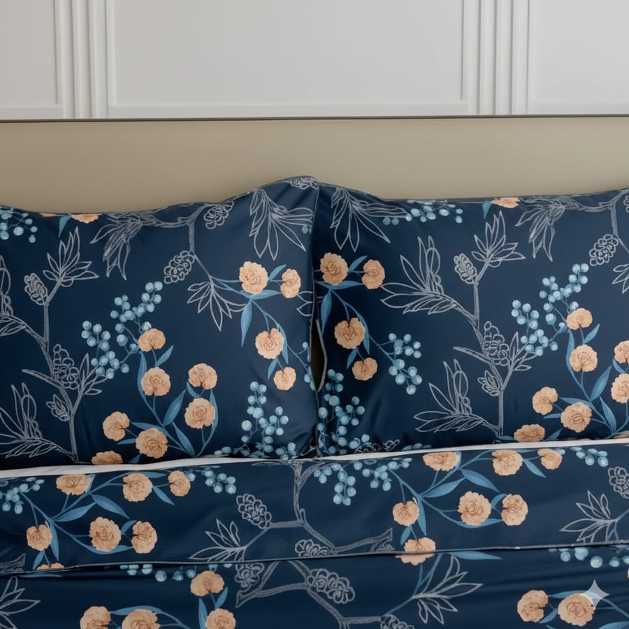 Premium Printed Cotton Bedsheet -H115
