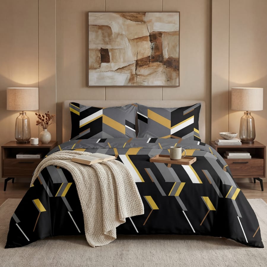 Premium Printed Cotton Bedsheet -H114