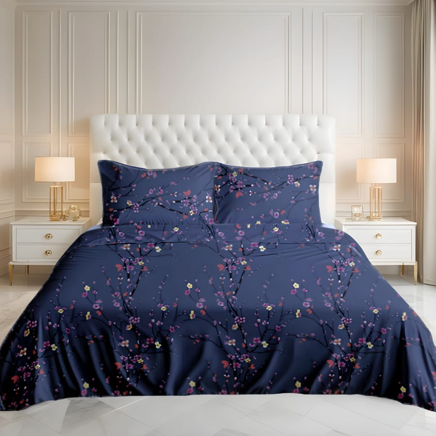 Premium Printed Cotton Bedsheet -H103